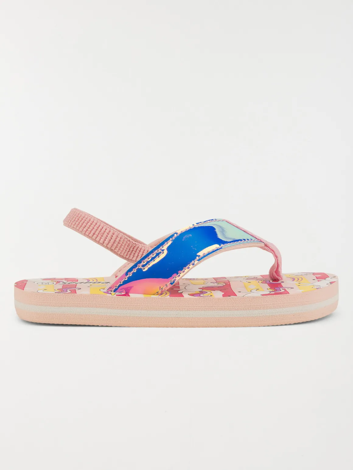 Tongs roses motif licorne fille (24-30)