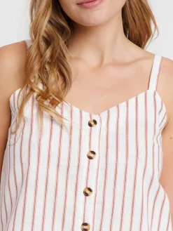 Top bretelles rayé femme