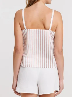 Top bretelles rayé femme