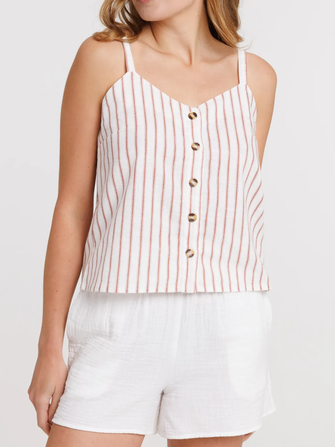 Top bretelles rayé femme