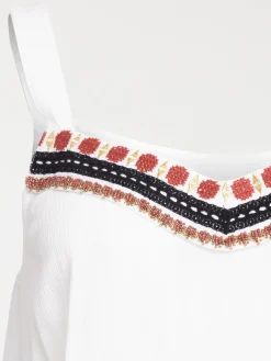Top broderies grande taille femme