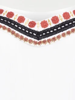 Top broderies grande taille femme