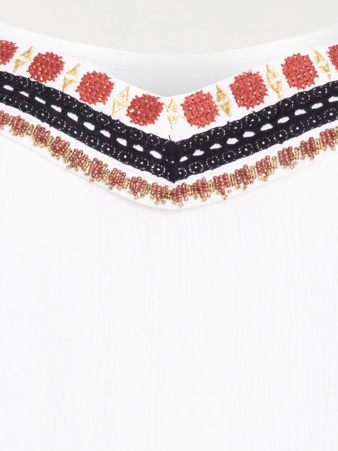 Top broderies grande taille femme