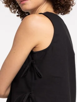 Top noué côté noir femme