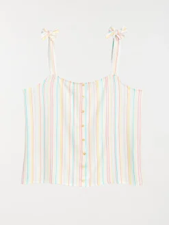 Top rayé à bretelles femme