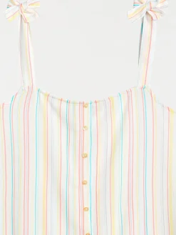 Top rayé à bretelles femme