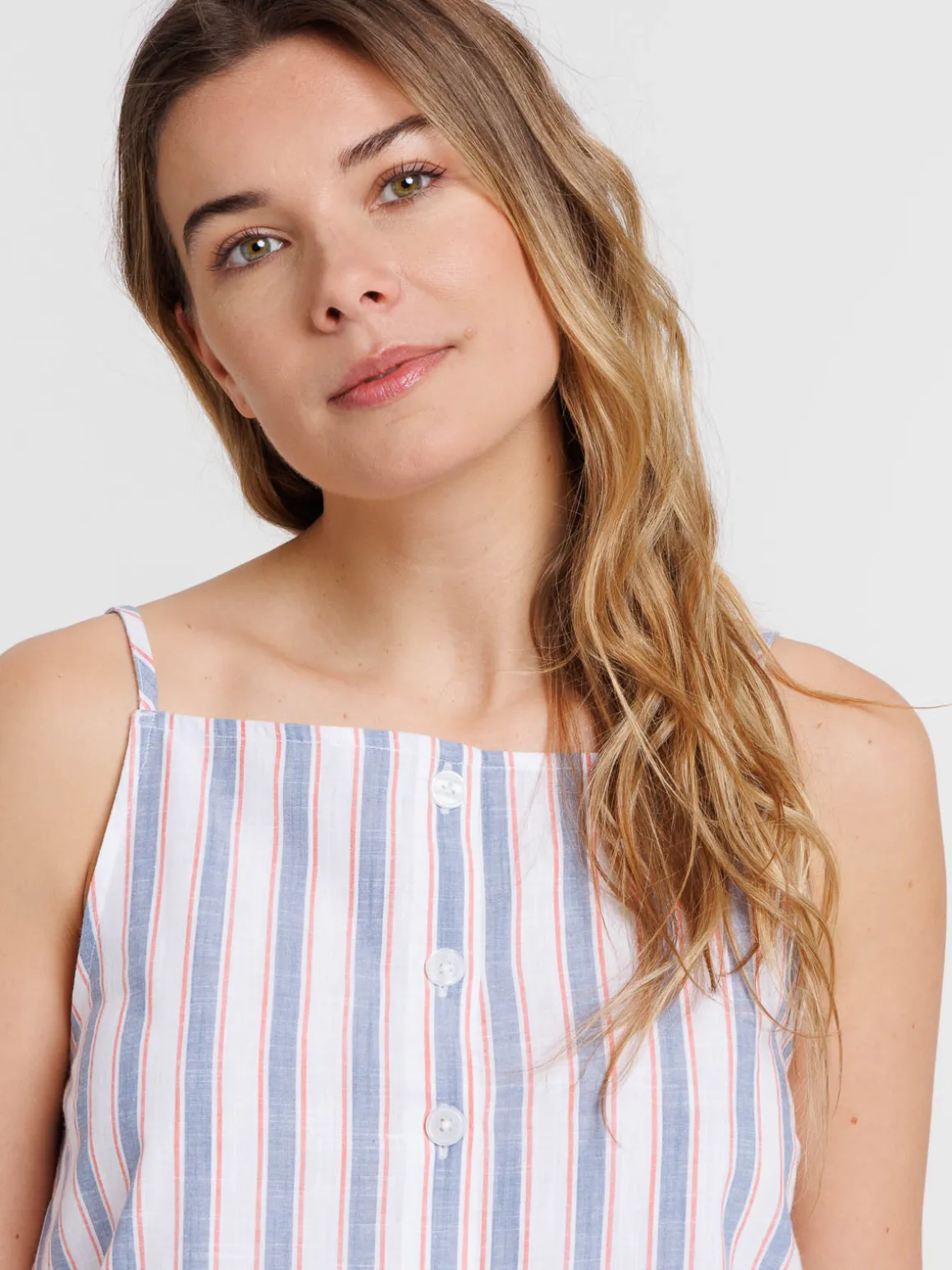 Top rayé bretelles femme