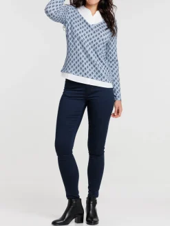 T-shirt 2 en 1 imprimé femme
