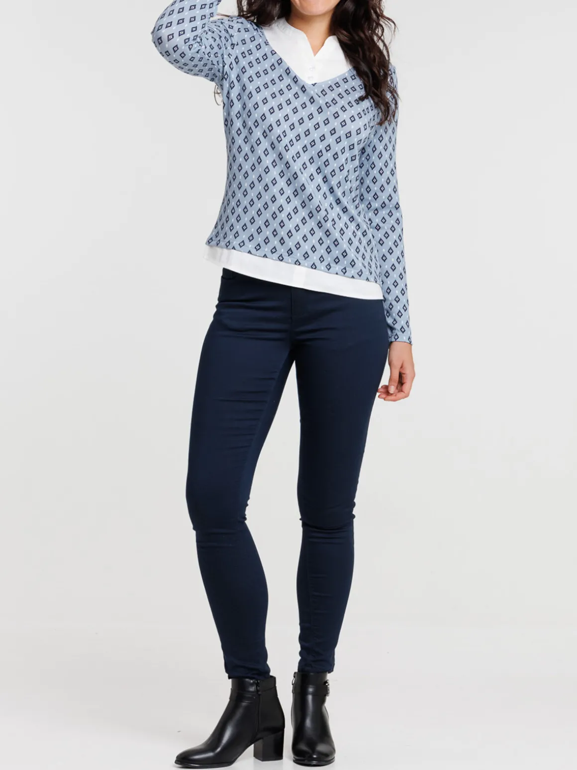 T-shirt 2 en 1 imprimé femme