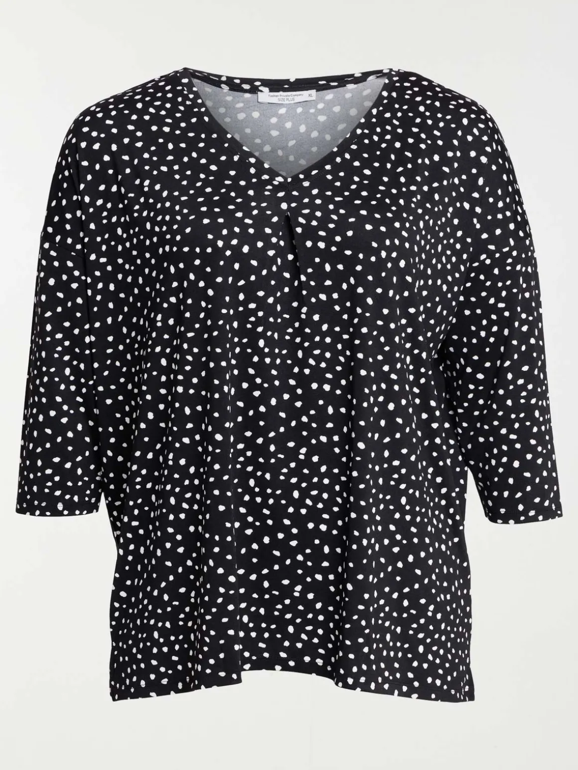 T-shirt à pois grande taille femme