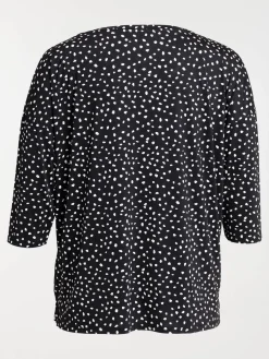T-shirt à pois grande taille femme