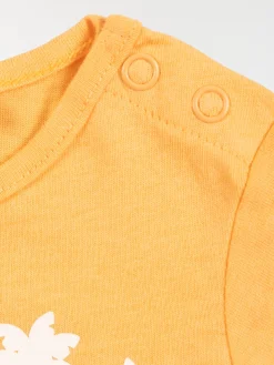 T-shirt abricot imprimé garçon (3-36M)