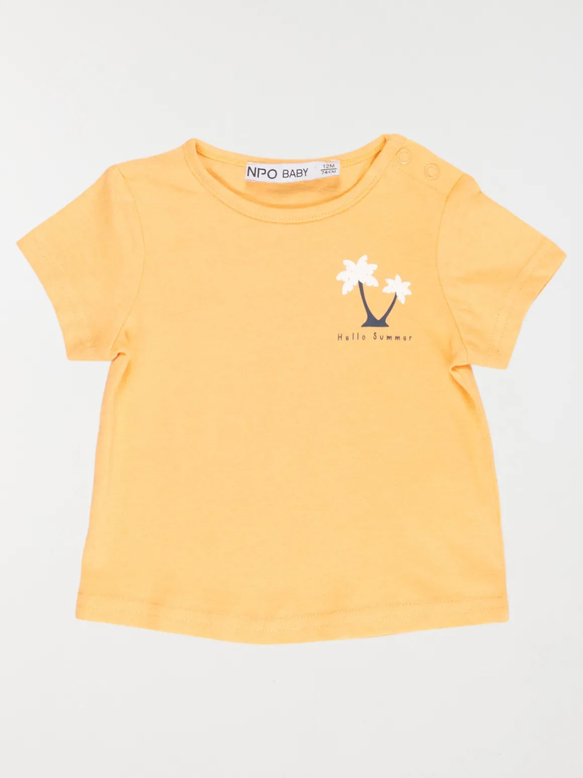 T-shirt abricot imprimé garçon (3-36M)