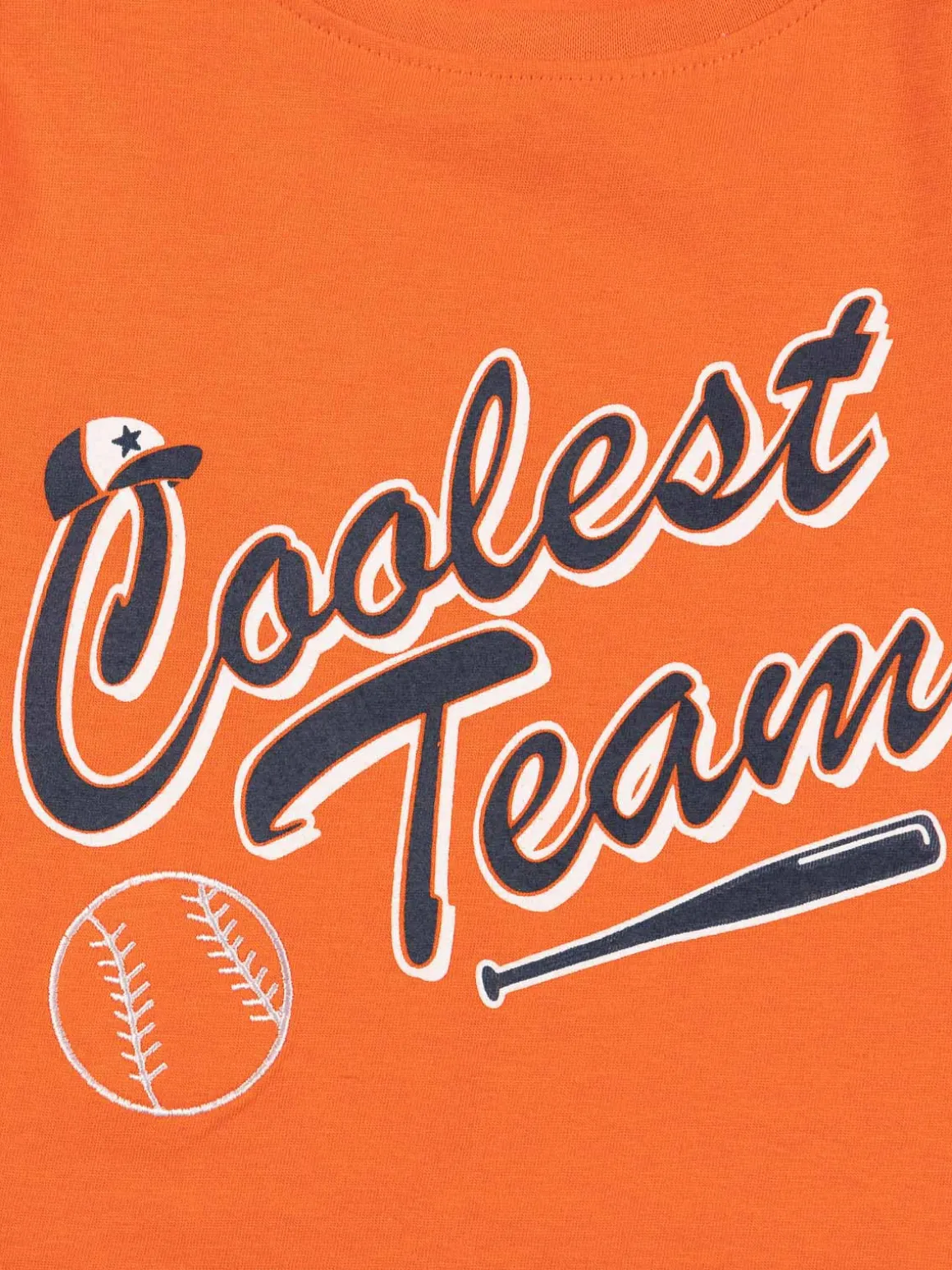 T-shirt baseball orange garçon (3-8A)