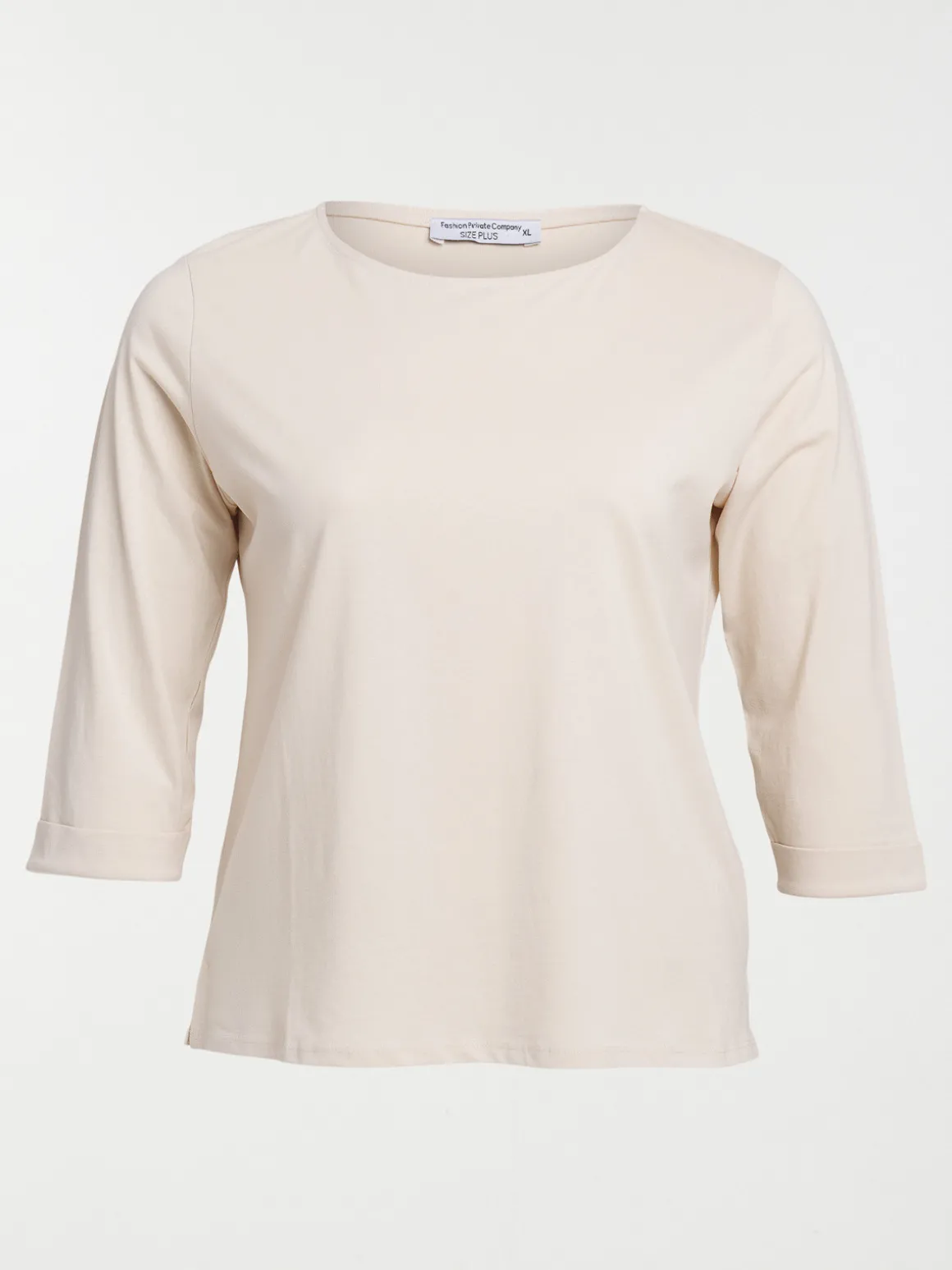 T-shirt beige rosé grande taille femme