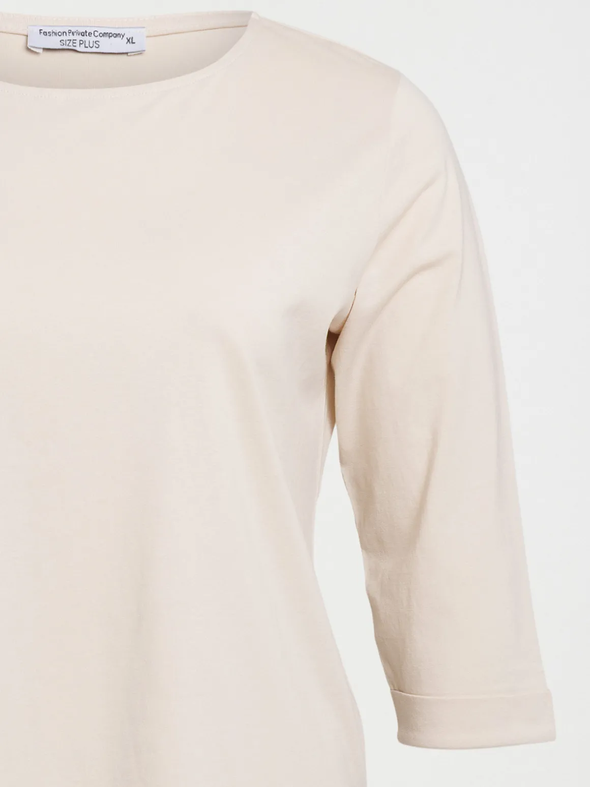 T-shirt beige rosé grande taille femme