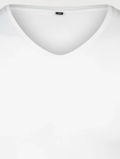 T-shirt blanc col V homme
