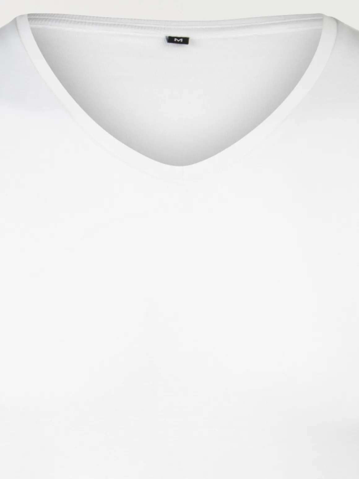 T-shirt blanc col V homme