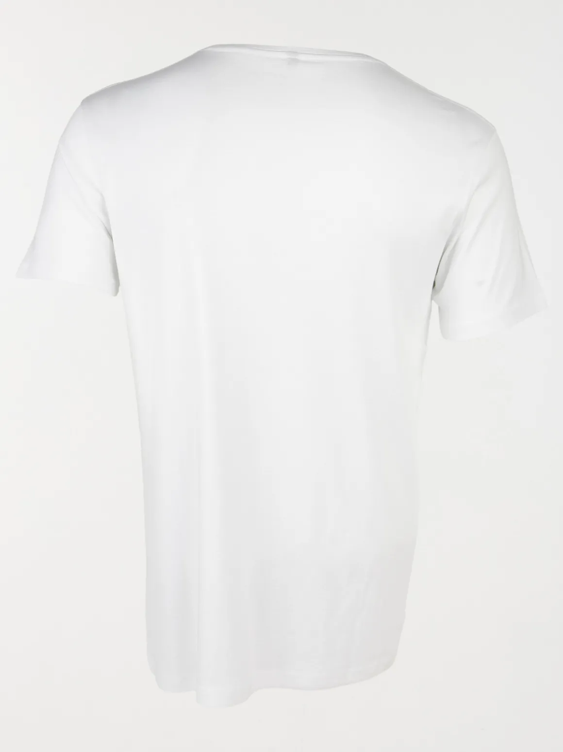 T-shirt blanc col V homme