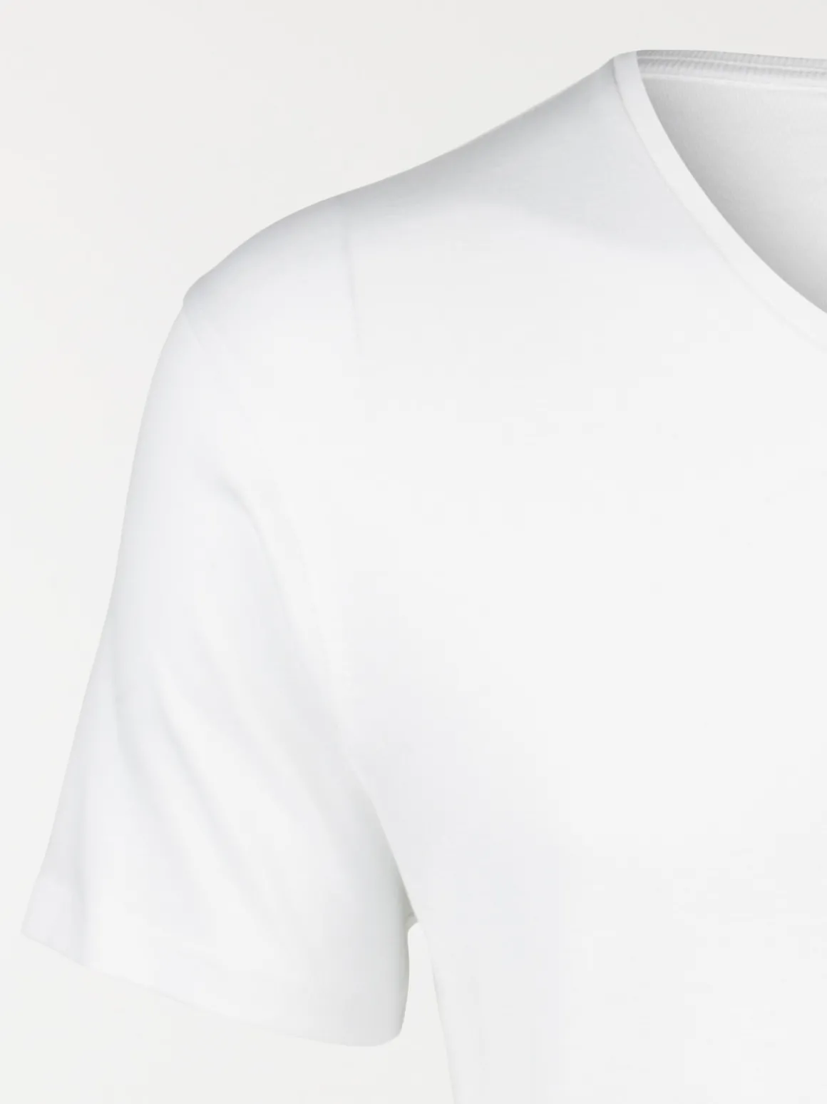 T-shirt blanc col V homme