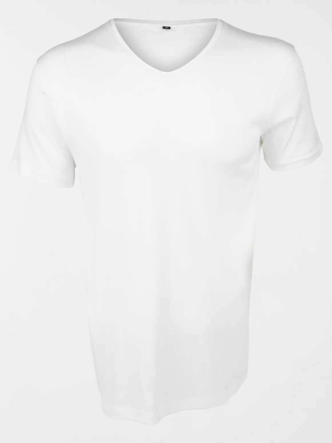 T-shirt blanc col V homme