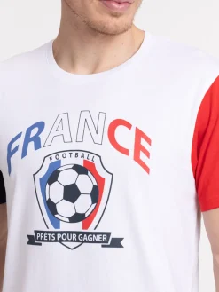 T-shirt blanc football homme