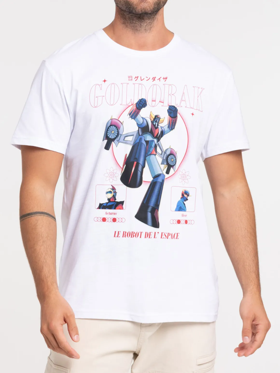 T-shirt blanc Goldorak homme