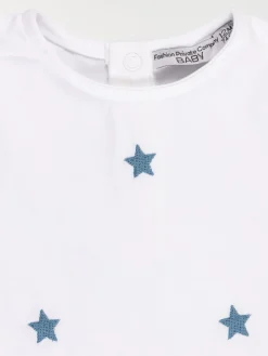 T-shirt blanc imprimé fille (3-36M)