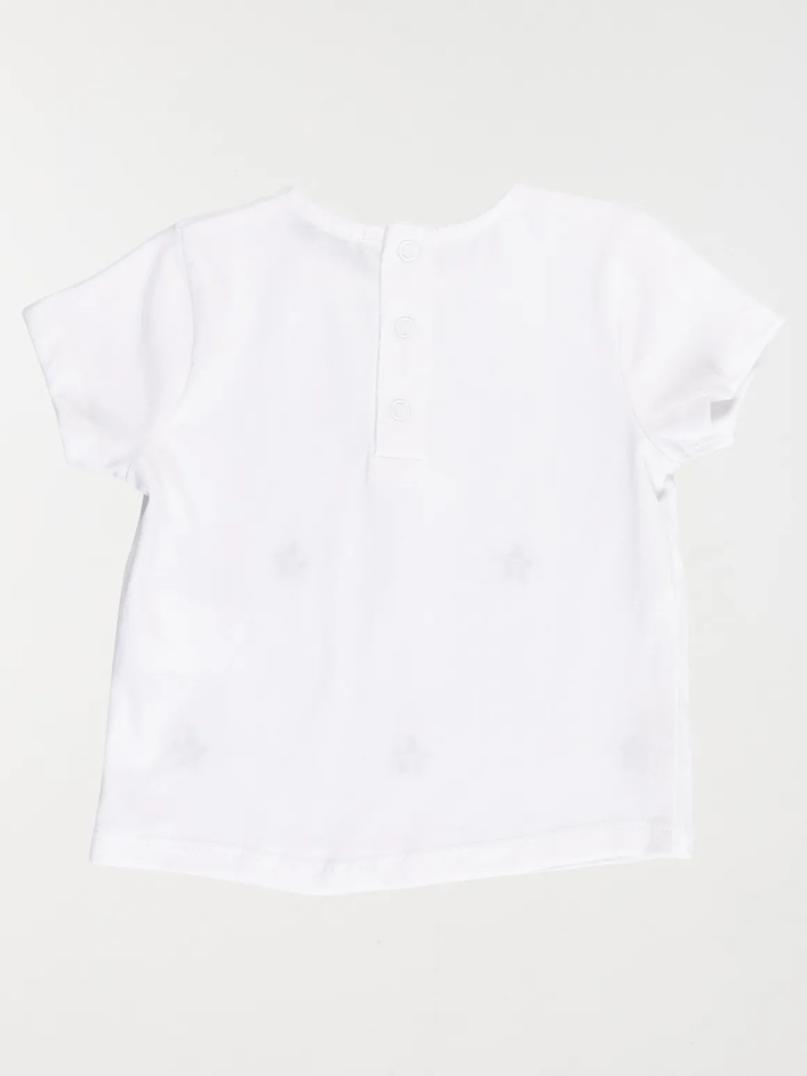 T-shirt blanc imprimé fille (3-36M)