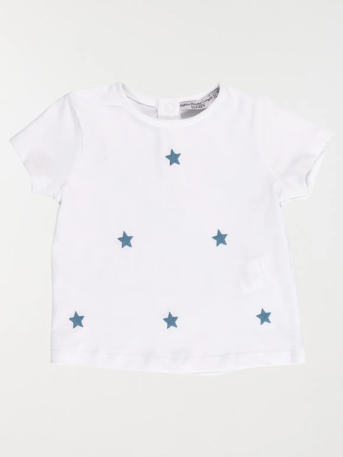 T-shirt blanc imprimé fille (3-36M)