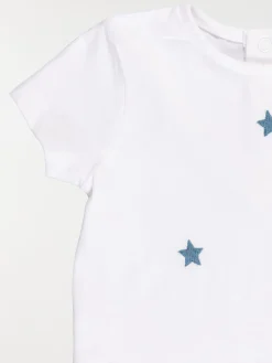 T-shirt blanc imprimé fille (3-36M)