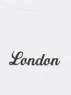 T-shirt blanc London fille (XXS-M)