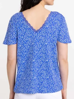 T-shirt bleu majorelle femme