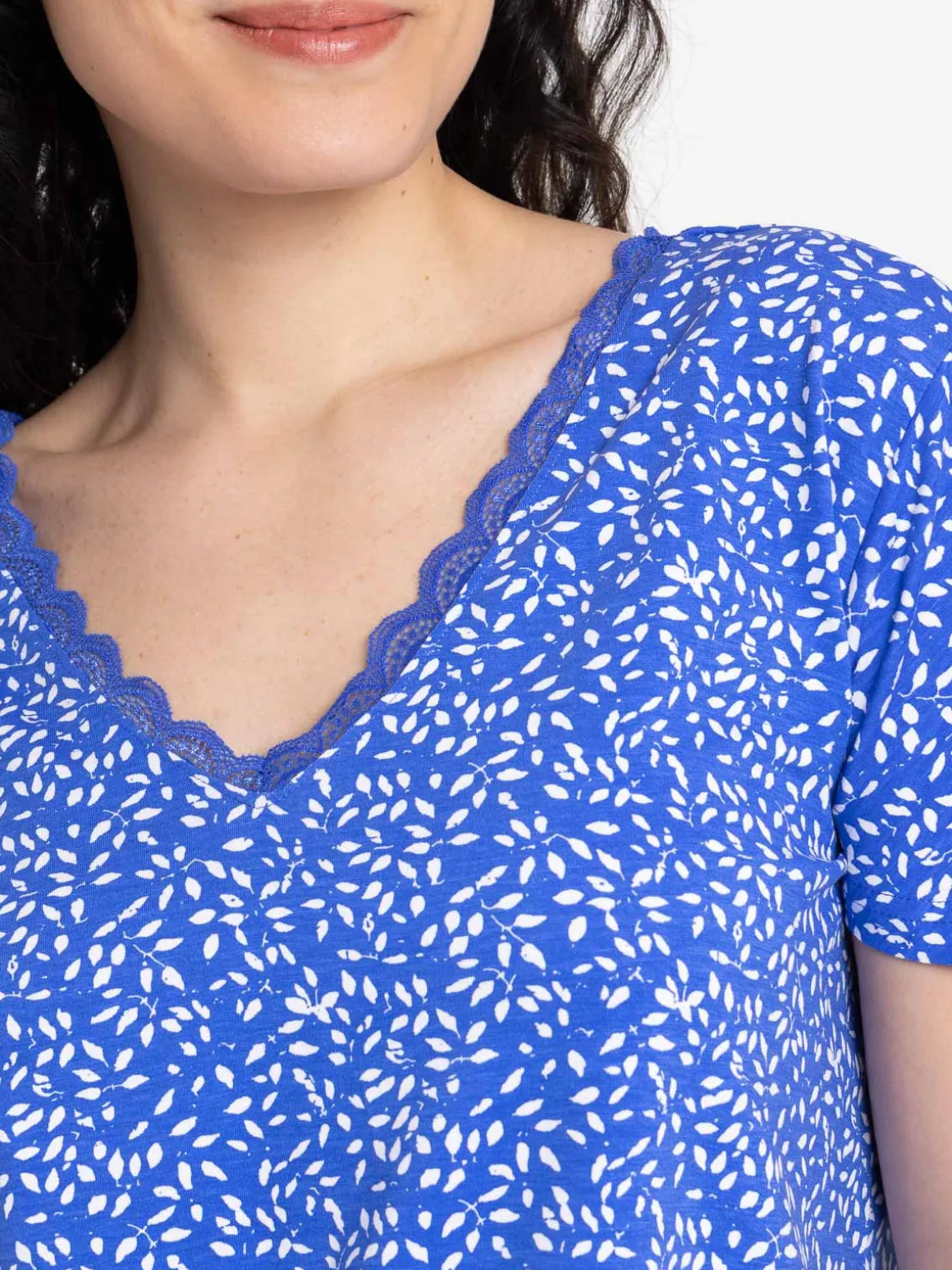 T-shirt bleu majorelle femme