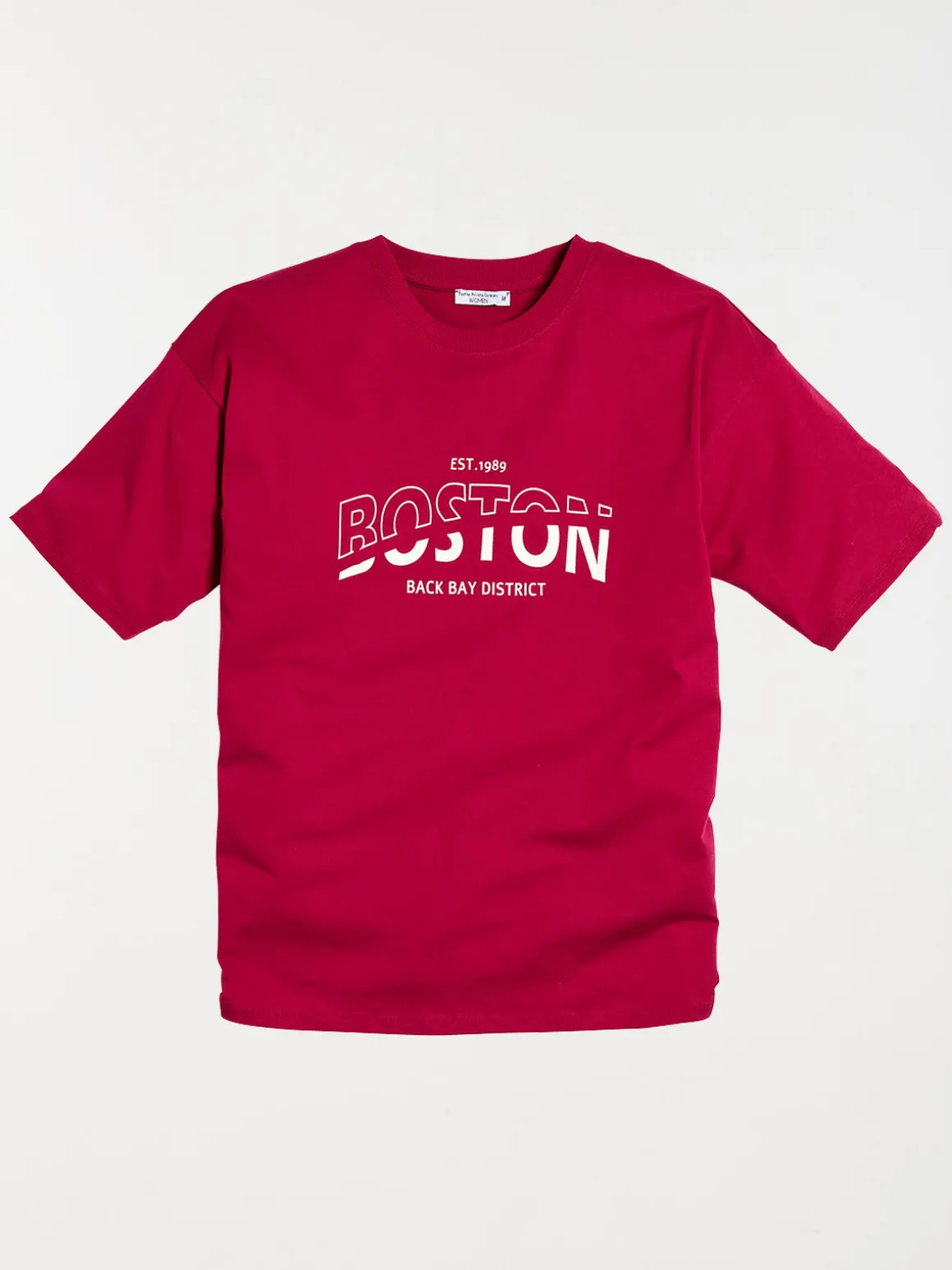 T-shirt boston bourgogne femme