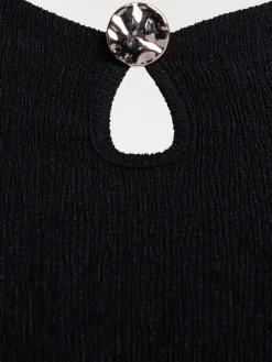 T-shirt bouton grande taille femme