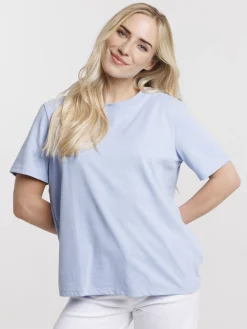T-shirt boutons épaule gauche femme