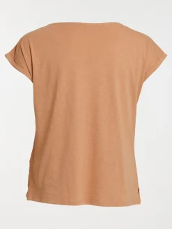 T-shirt camel grande taille femme