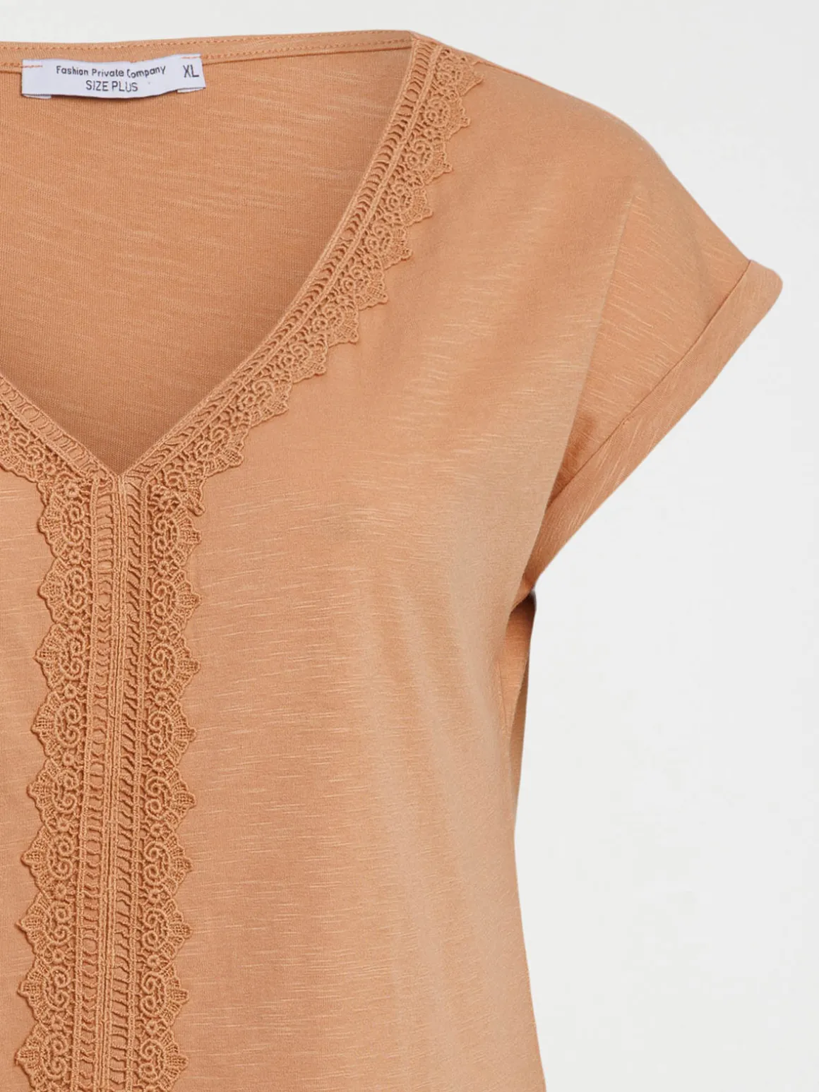 T-shirt camel grande taille femme