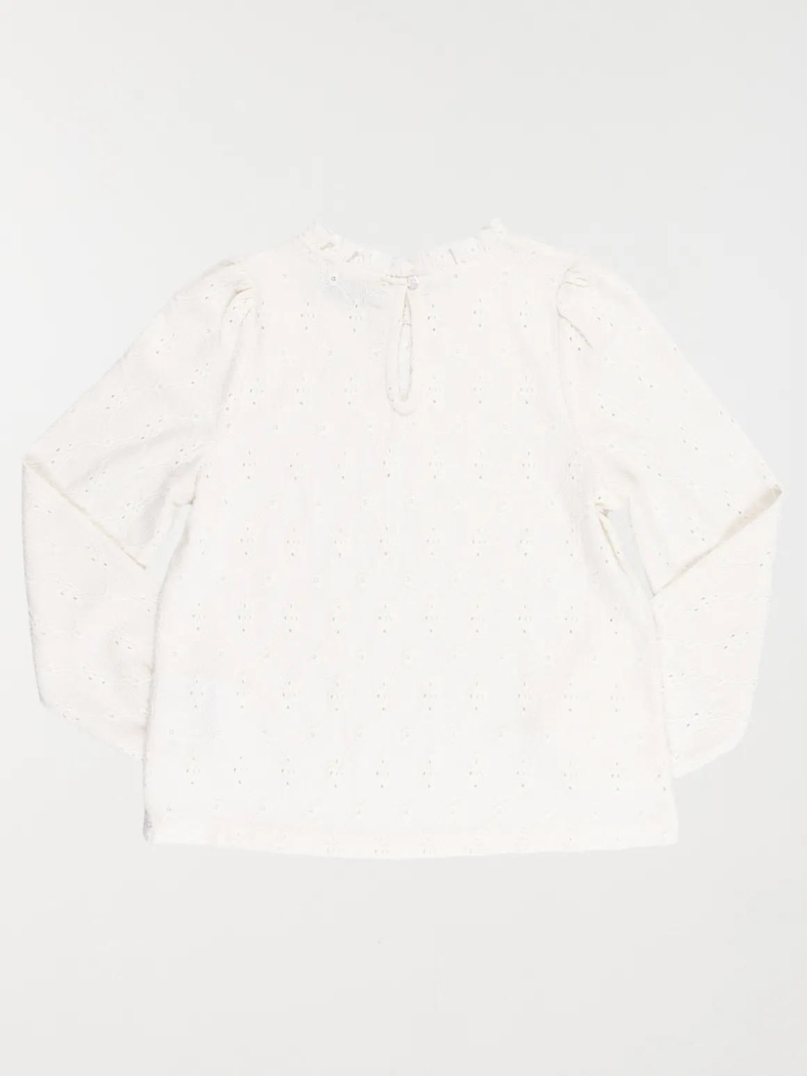 T-shirt col montant écru fille (3-12A)