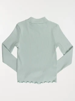 T-shirt col montant côtelé fille (3-12A)