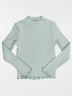 T-shirt col montant côtelé fille (3-12A)