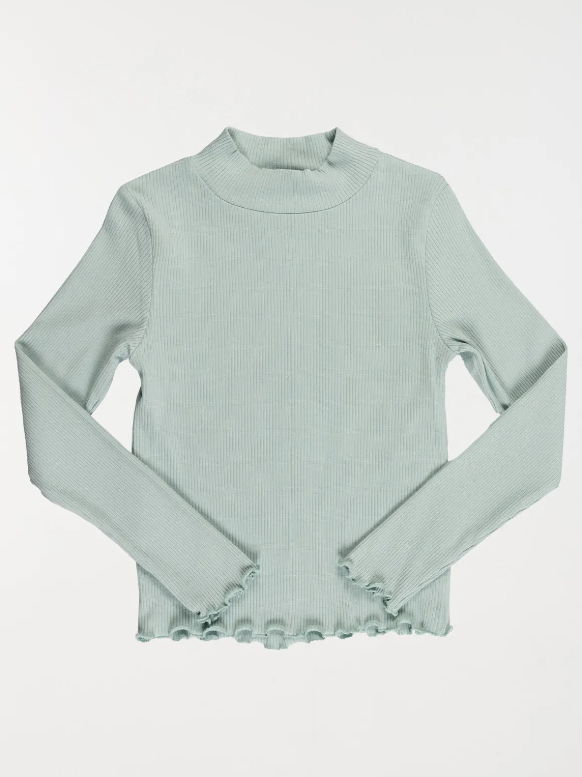 T-shirt col montant côtelé fille (3-12A)