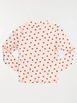T-shirt col montant fleuri fille (3-12A)