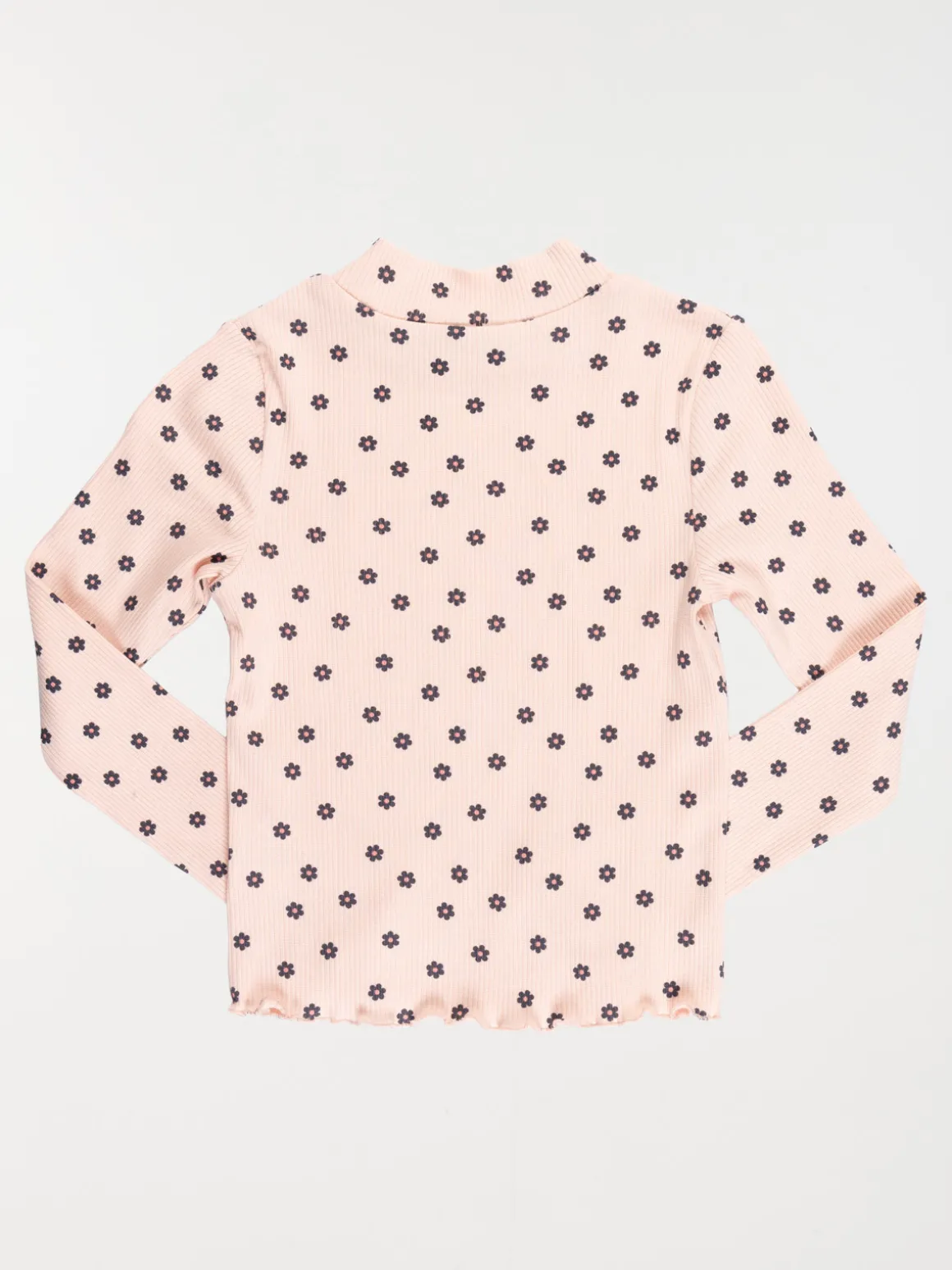 T-shirt col montant fleuri fille (3-12A)