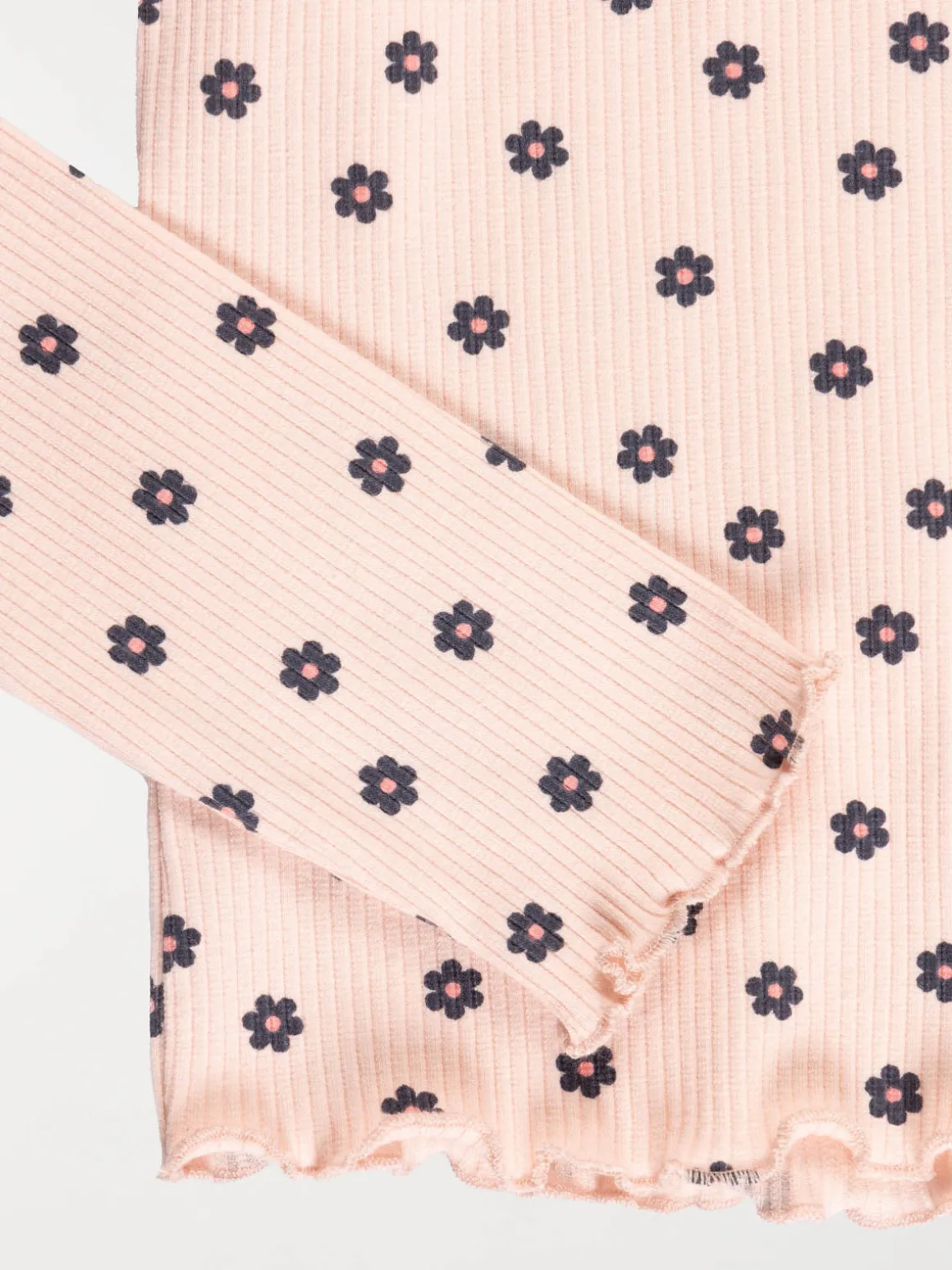 T-shirt col montant fleuri fille (3-12A)