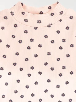 T-shirt col montant fleuri fille (3-12A)