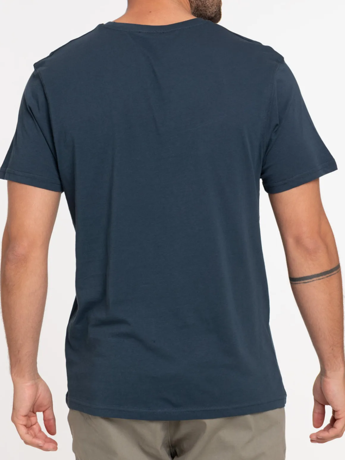 T-shirt col rond bleu nuit homme