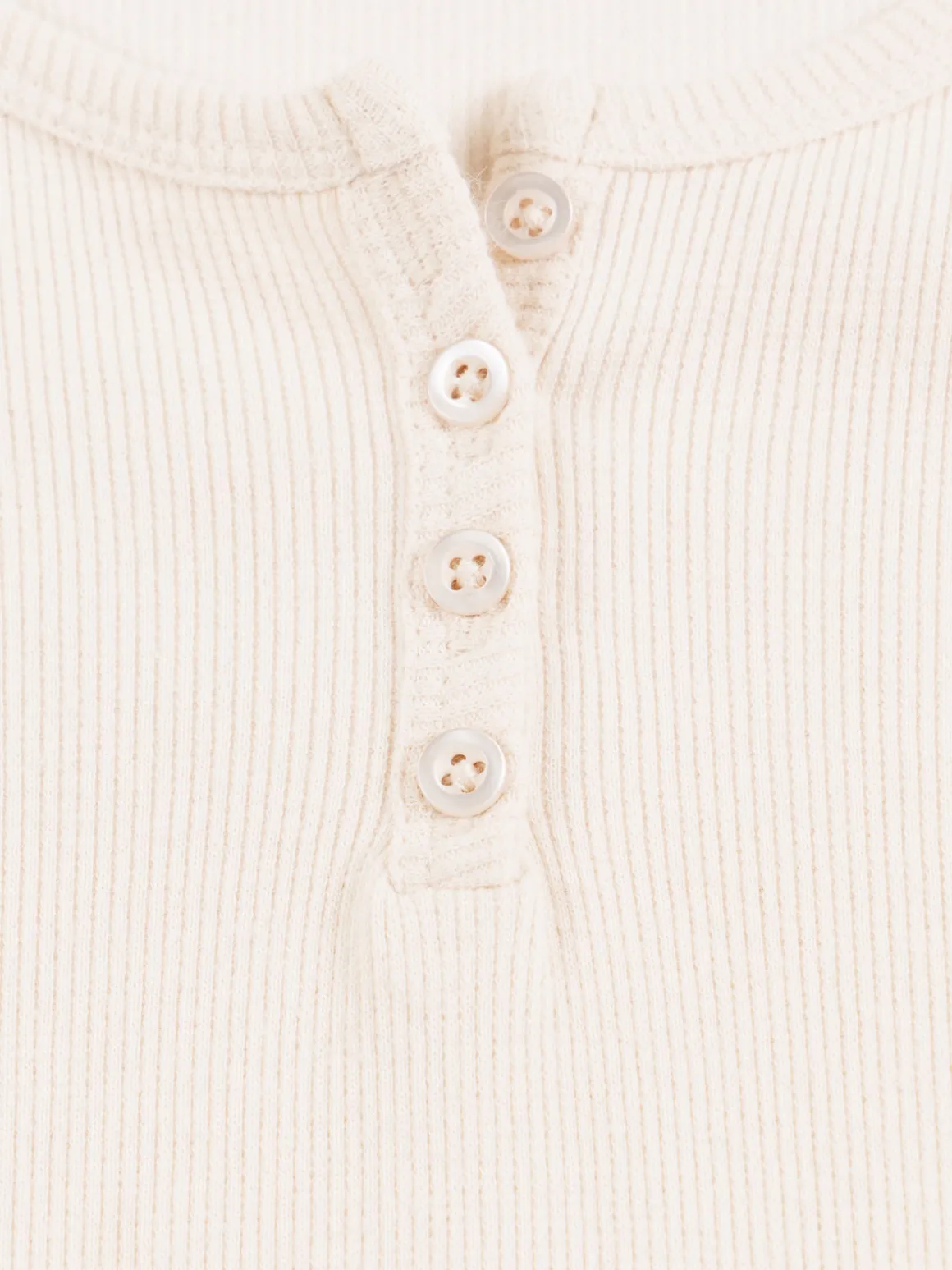 T-shirt col rond boutonné fille (XXS-M)