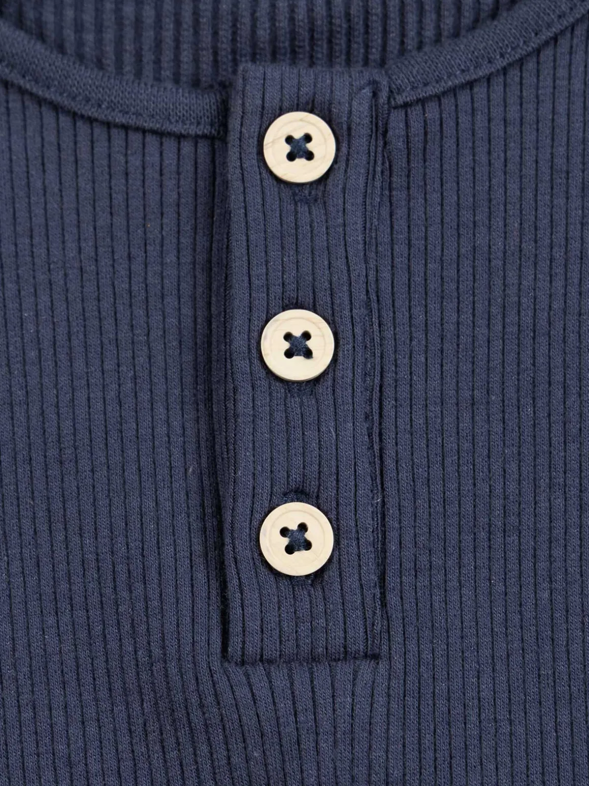 T-shirt col rond boutonné garçon (3-36M)